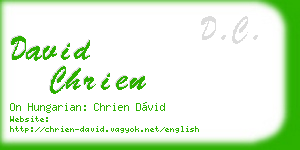 david chrien business card