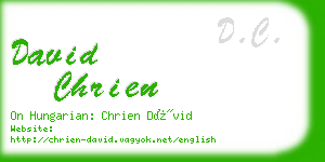 david chrien business card